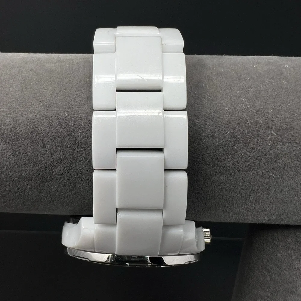 Relic Women's Watch White Band Analog Rhinestone Bezel 165FT Water Resistant